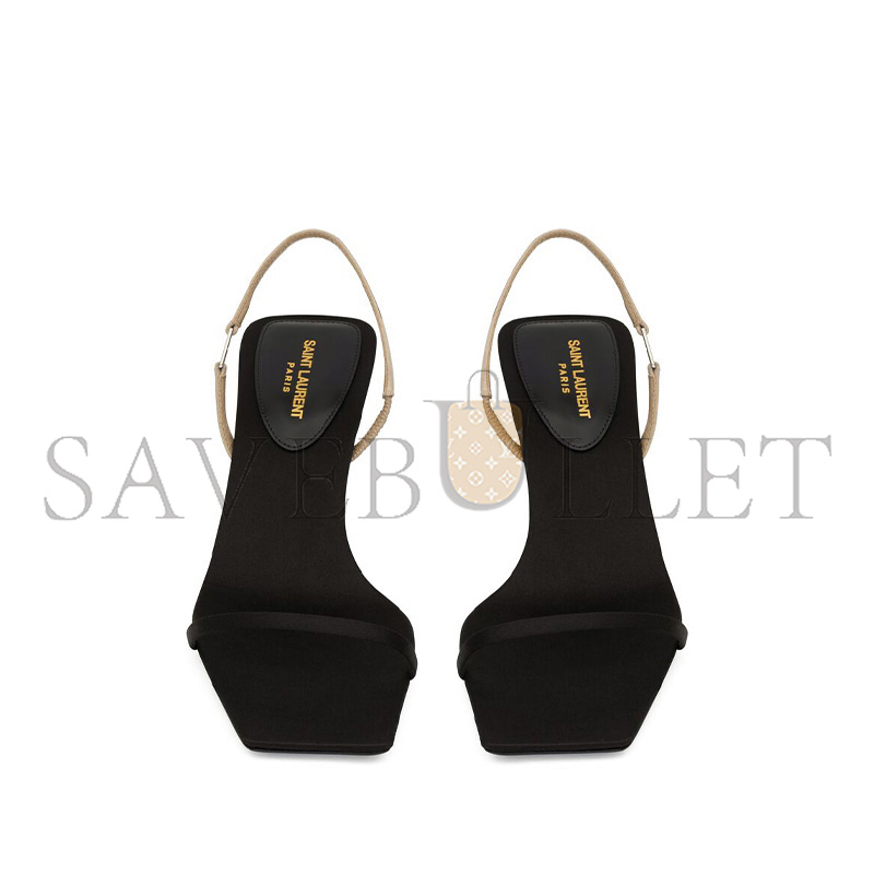 YSL JASPE SANDALS IN SATIN CREPE 8002239QNA21008 YSL JASPE SANDALS IN SATIN CREPE 8002239QNA21008